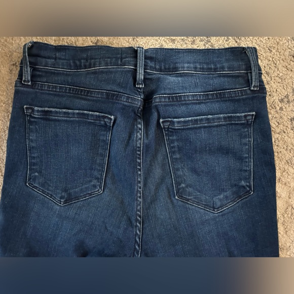 Frame! Le Skinny Jeans Cropped Length High Rise Medium Blue Designer Denim Sz 28 - Picture 6 of 7